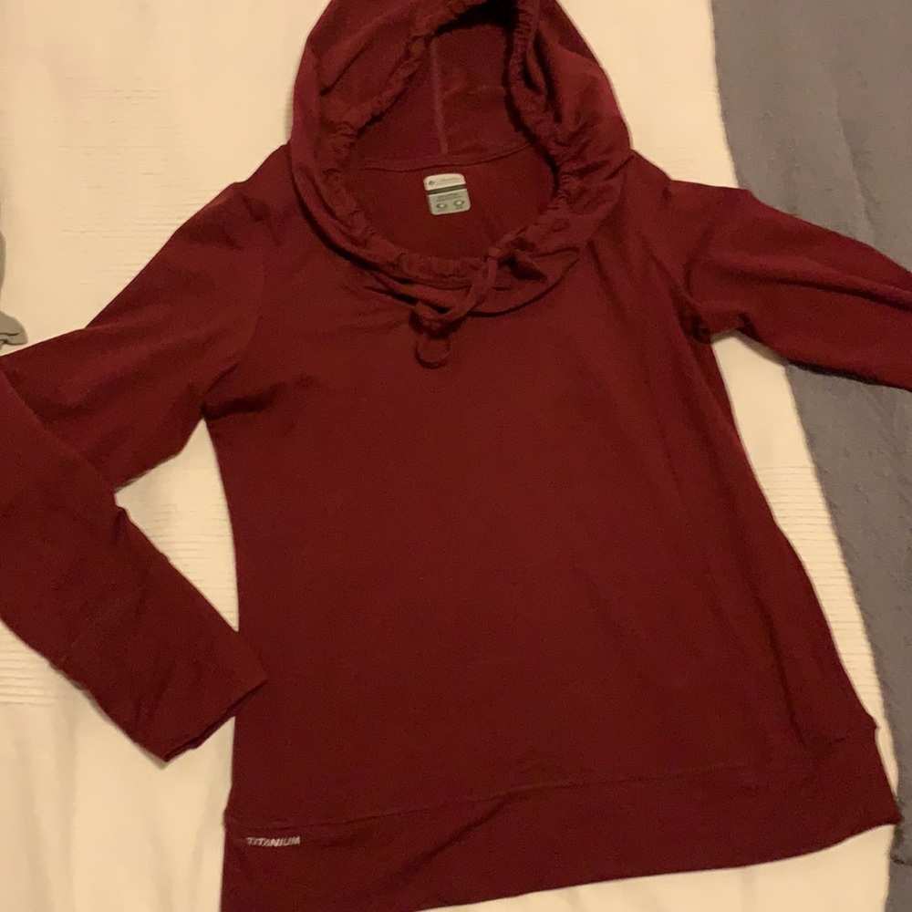 Your new running mate!!! Columbia Titanium burgundy hoodie size medium